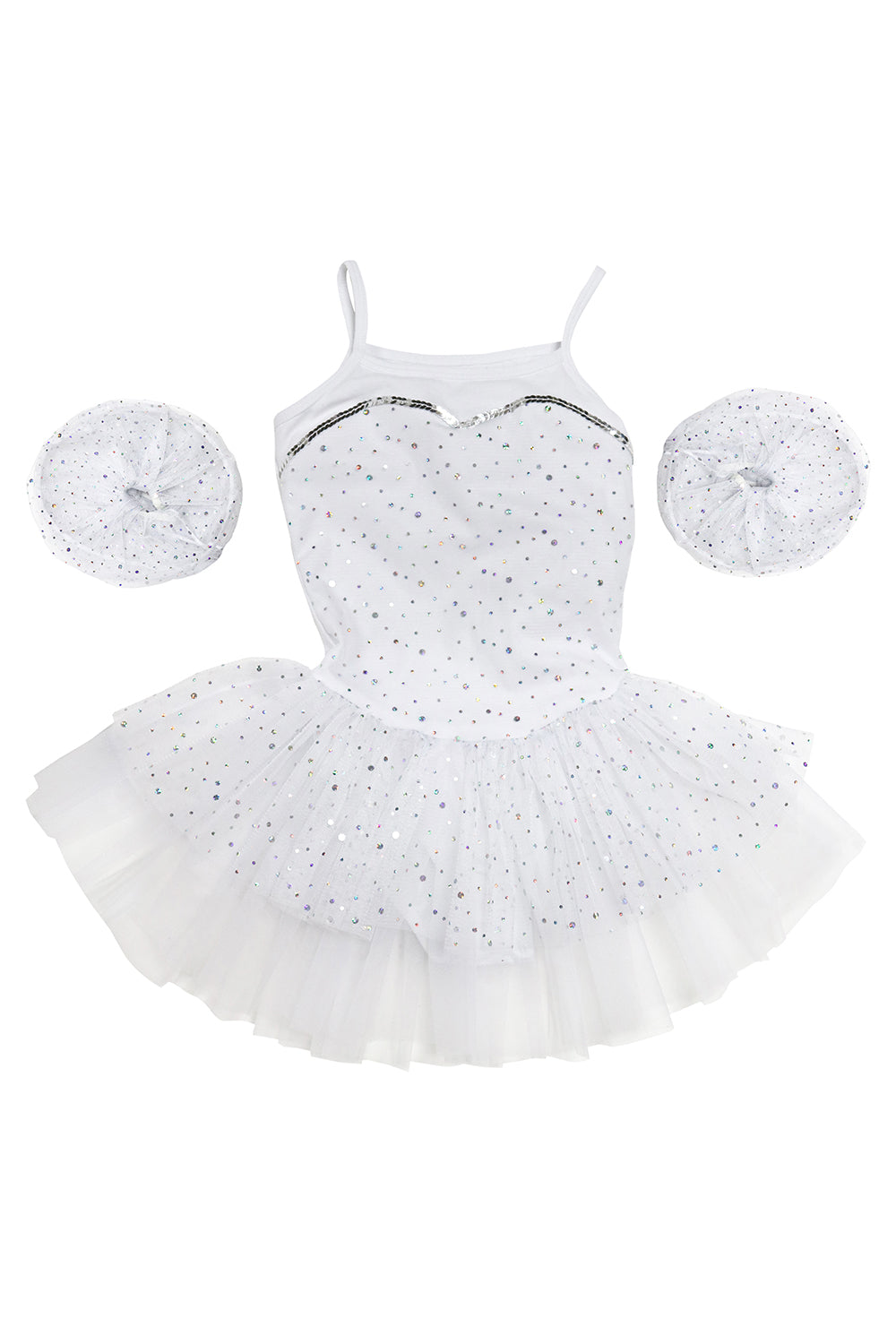 Girls White Leotard Dress