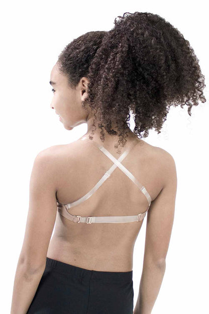 Clear straps bra