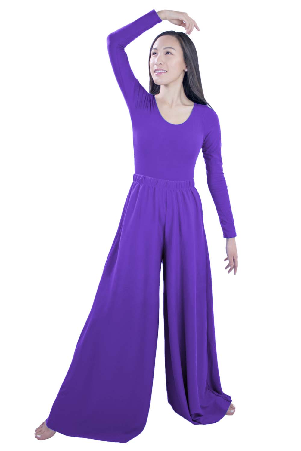 Buy Purple Color Lycra Palazzo Pant Online - 65014