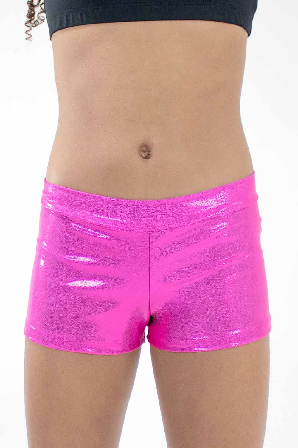 Girls Large and Womens X-Small Spandex Shorts 4 Inseam - Metallic Royal  Blue