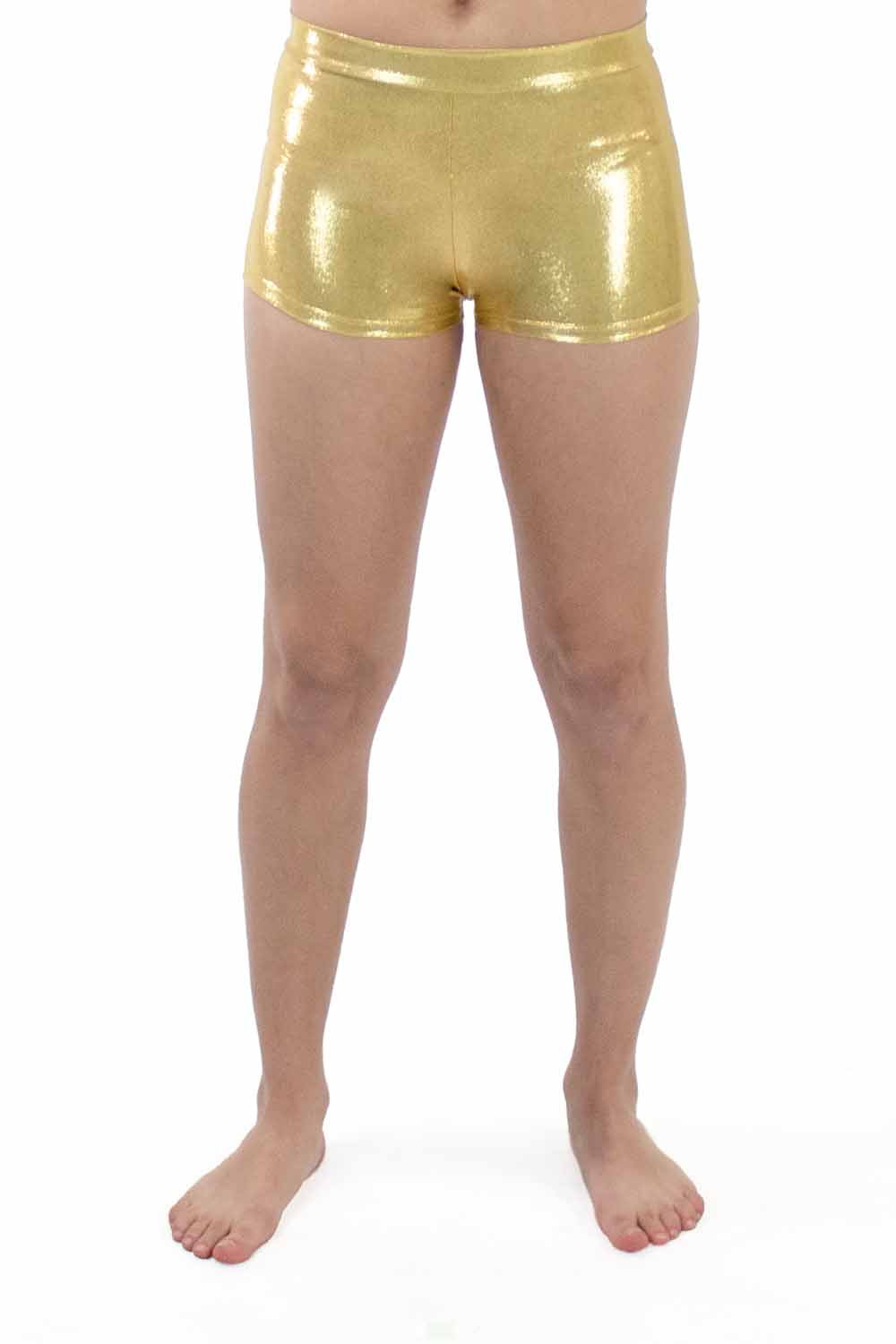 Gold on sale shiny shorts