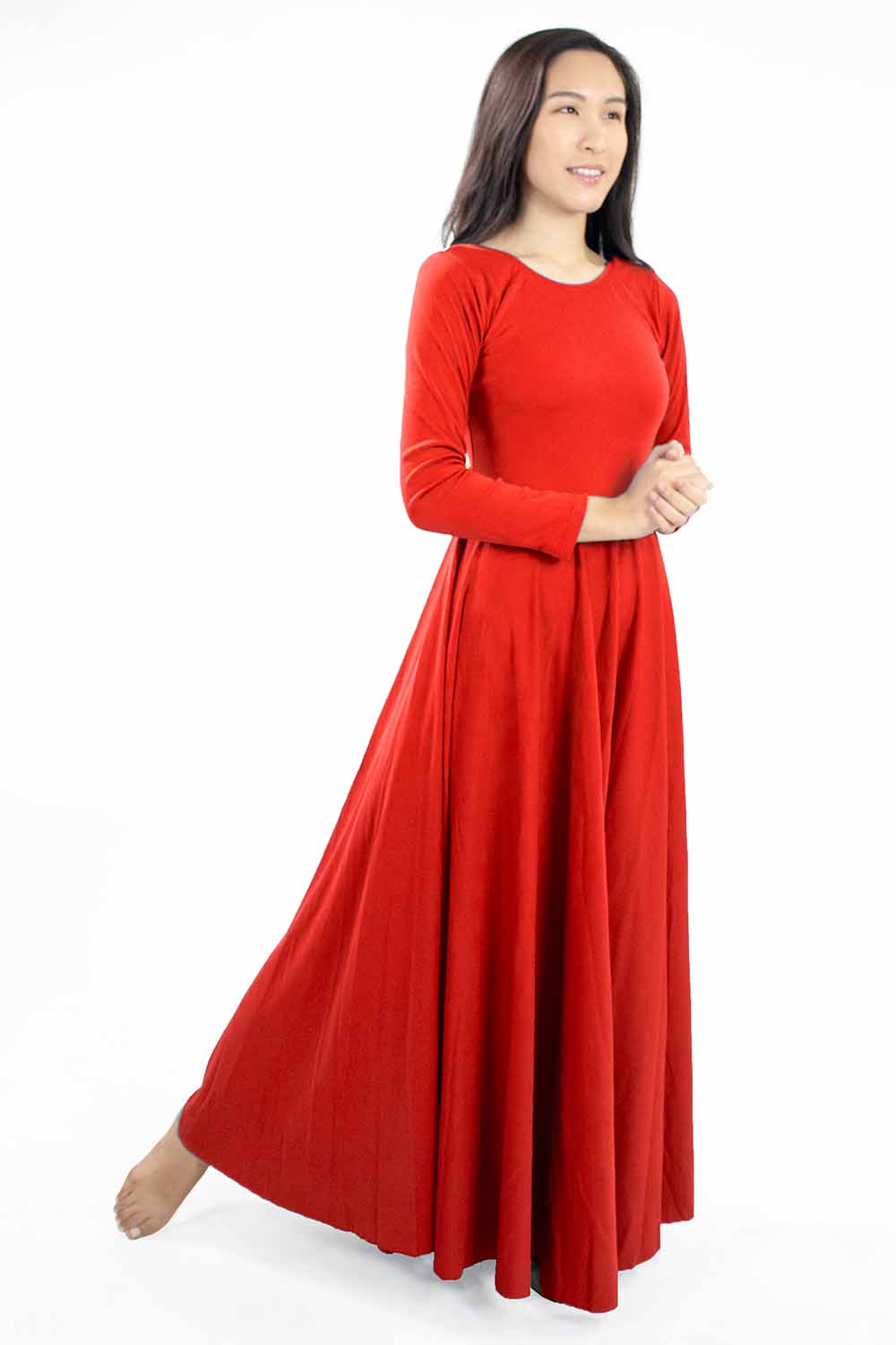 Dewy Red Frock – Alankriti Collections